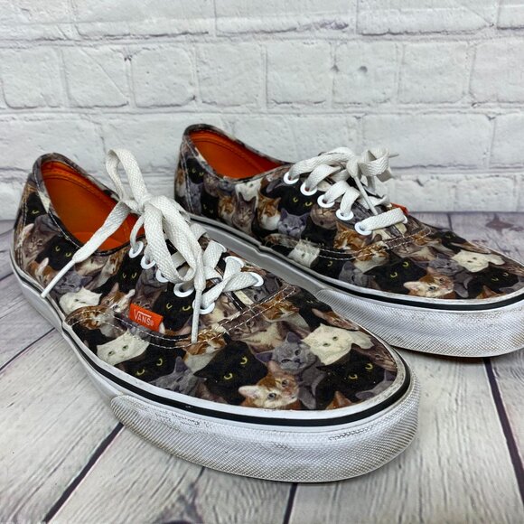 Vans Off the Wall Unisex Shoes Men Size 9.5 Women Size 11 ASPCA Cats Prints - Picture 1 of 16